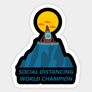 Bigfoot Social Distancing World Champion Sticker